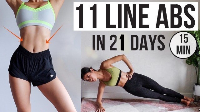 'Get FLAT BELLY in 3 WEEKS at home 11 Line Abs Workout'