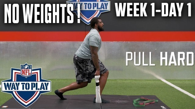 '15-Minute NFL Focused Squat & Push-Up Resistance Workout! (WEEK 1, DAY 1)'