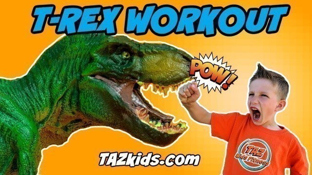 'Dinosaur Workout For Kids | T-Rex Exercise Battle | Fun Fitness At Home'