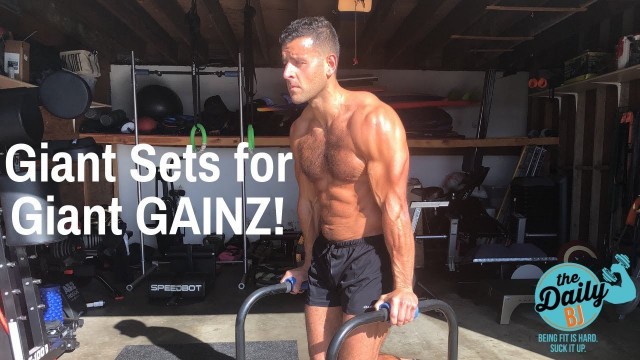 'GIANT SETS FOR GINORMOUS GAINZ! | BJ Gaddour Upper Body Muscle Building Workout'