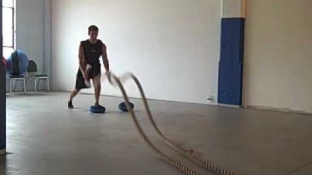 'Undulation Rope Workout Set to Tabata Interval Training Fitness Music'
