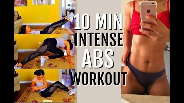 'How to GET A FLAT STOMACH & LOSE BELLY FAT - 10 MIN INTENSE ABS WORKOUT - FLAT STOMACH EXERCISE'