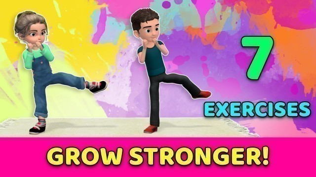 '7 KIDS EXERCISES TO GROW STRONGER - Home Workout'