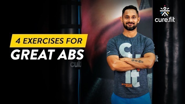 '4 Exercises For Great Abs | Cult Fit | CureFit #Shorts'