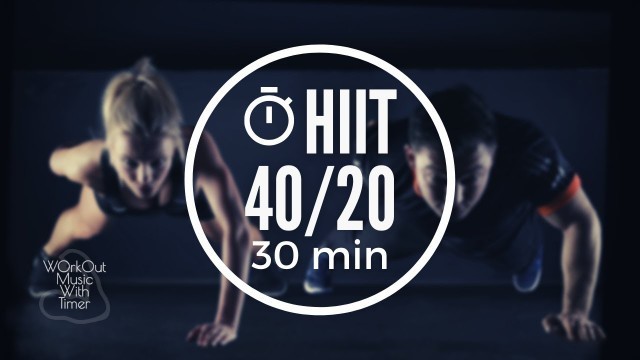 'Workout Music With Interval Timer #66 - 40 sec rounds / 20 sec rest'
