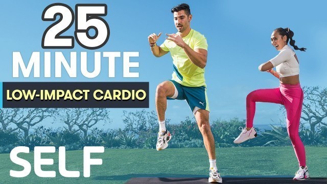 '25-Minute Cardio Workout - Low-Impact, High-Intensity with No Equipment at Home | Sweat with SELF'