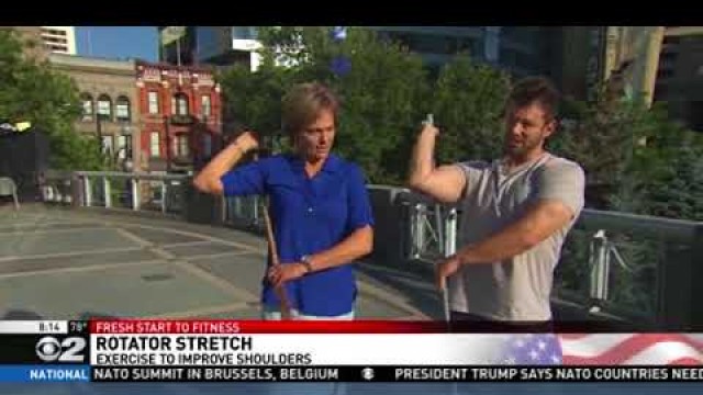 'KUTV 2News Fresh Start to Fitness: Shoulder stretches using a broomstick'
