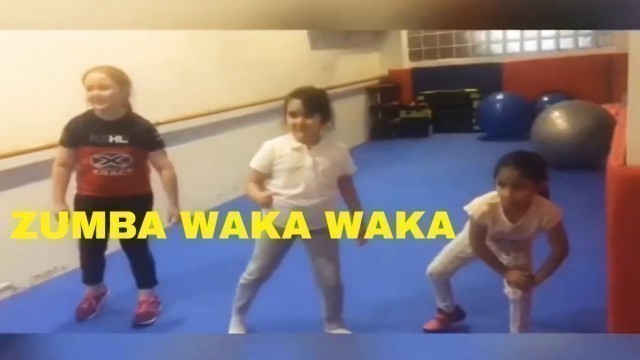 'Kids Zumba | Cardio Workout | Team Work | Zumba On Waka Waka Song | Fitness | Shazfa Shafi | Kuwait'