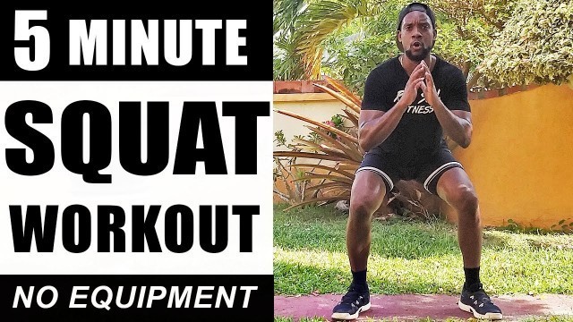 '5 MINUTE SQUAT WORKOUT || At Home ||  Bodyweight || Feel The Burn (Follow Along) Raw Soul Fitness'