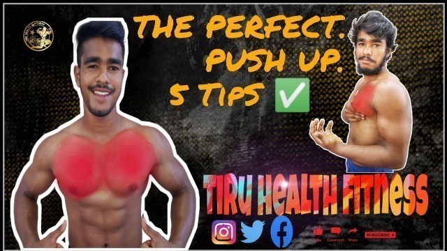 'The perfect pushup in telugu|| Pushup typs|| pushup tips|| Tiru health fitness || how to do pushups'