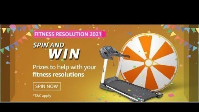 'Amazon Fitness Resolution 2021 Quiz Answers : Spin And Win Gym Kit And 10,000 Rs | Amazon Quiz Ans'