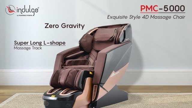 'INDULGE PMC-5000 - 4D Zero Gravity Massage Chair by Powermax Fitness | Premium Massage Chair'