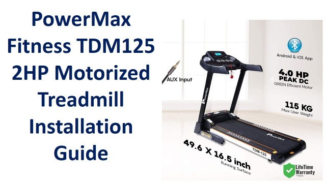 'PowerMax Fitness TDM125 2HP Motorized Treadmill Installation Guide | Health Talk | #healthtalk'