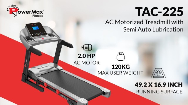 'Watch PowerMax Fitness TAC-225 In Action | A Powerful AC Motorized Treadmill With Auto-inclination'
