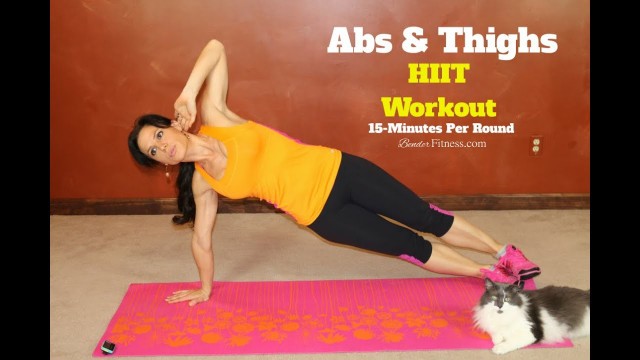 '15 Minute HIIT: Abs & Thighs Workout-No Equipment-Body Weight'