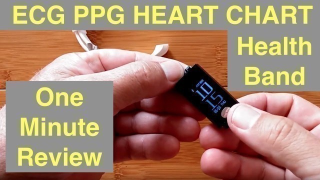 'ECG PPG IP68 Waterproof Fitness Tracker Smart Bracelet with Heart Wave Chart: One Minute Overview'