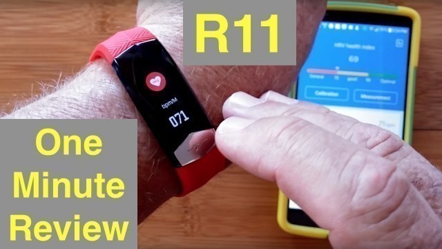 'L8STAR R11(CD01) ECG+PPG Heart Wave Charting Blood Pressure Health/Fitness Band: One Minute Overview'