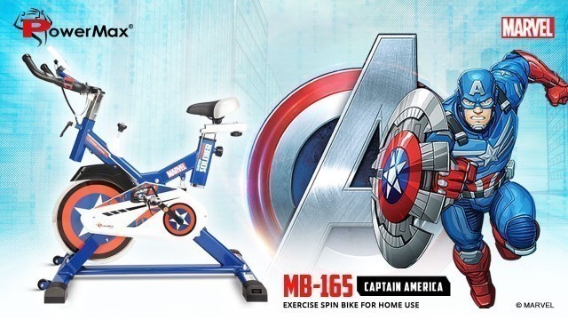 'PowerMax X Marvel MB-165 Captain America Exercise Spin Bike DIY Installation and Usage'