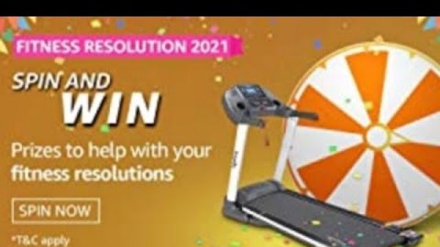 '26/12/20 Amazon spin and win. Play and win fitness bicycle for free.'