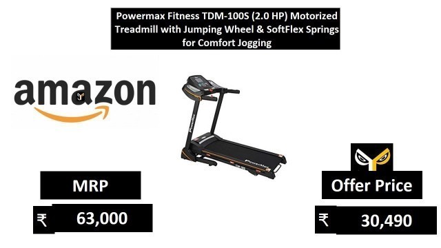 'Powermax Fitness TDM-100S (2.0 HP) Motorized Treadmill'