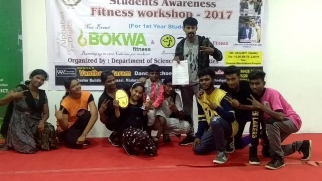 'BOKWA fitness Demo Class SIT college Vanthemataram dance school students and BASHA Master'