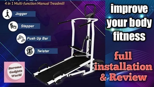 'PowerMax Fitness MFT-410 Manual Treadmill with Free Installation Assistance Home Use & Multifunction'